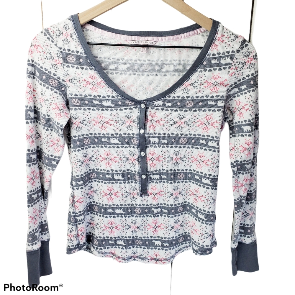 Victoria's Secret | VS Thermal Snowflake Polar Bear Pajama Top